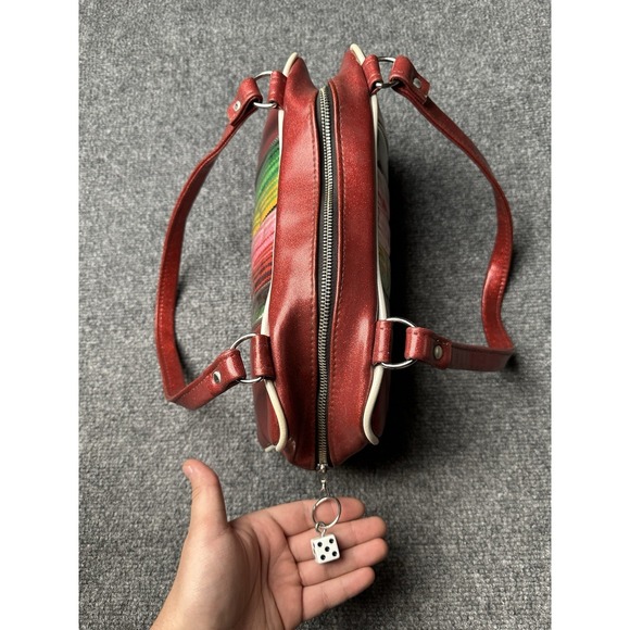 Womens Metallic Trophy Queen Kustoms Serape Shoulder Bag + Wallet, Size One Size - Picture 4 of 8